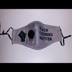 Black Fathers Matter Gray/Black/Blue Face Mask